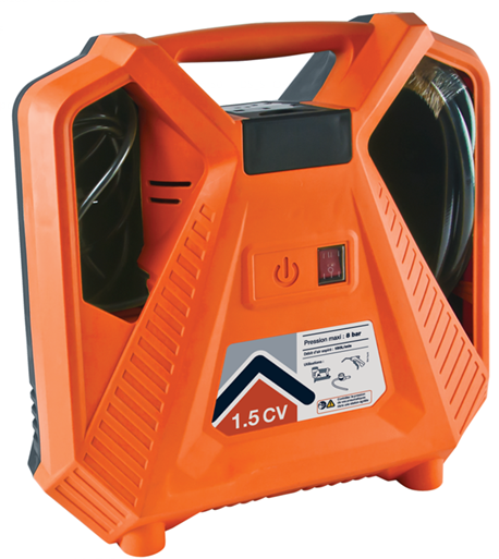 Gonfleur compresseur portatif 1,5CV 8 bars